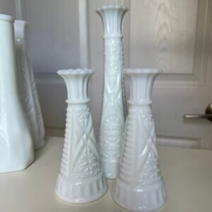 Milk Glass Vases 3
